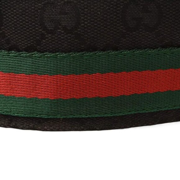 Gucci Baseball Cap Hat GG Black Red Green Kqwbg 1060 Size M 59 cm main image 4